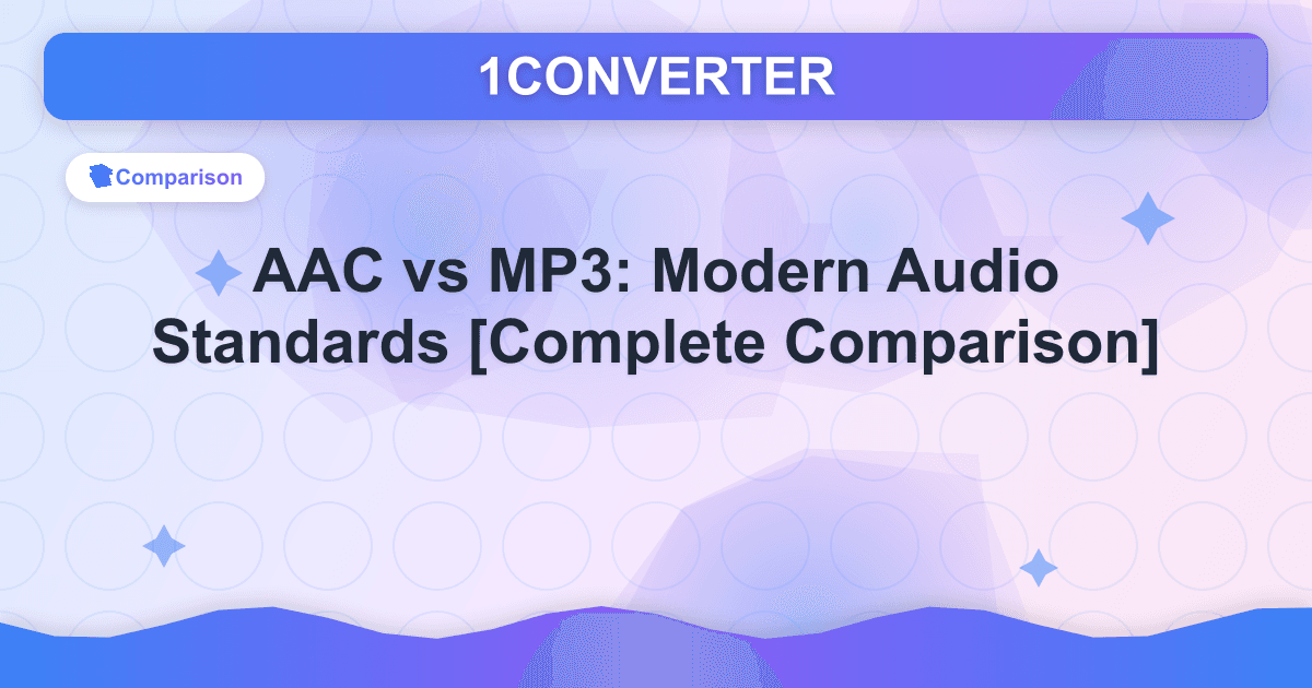AAC vs MP3: Modern Audio Standards [Complete Comparison] - Comparison guide on 1CONVERTER blog