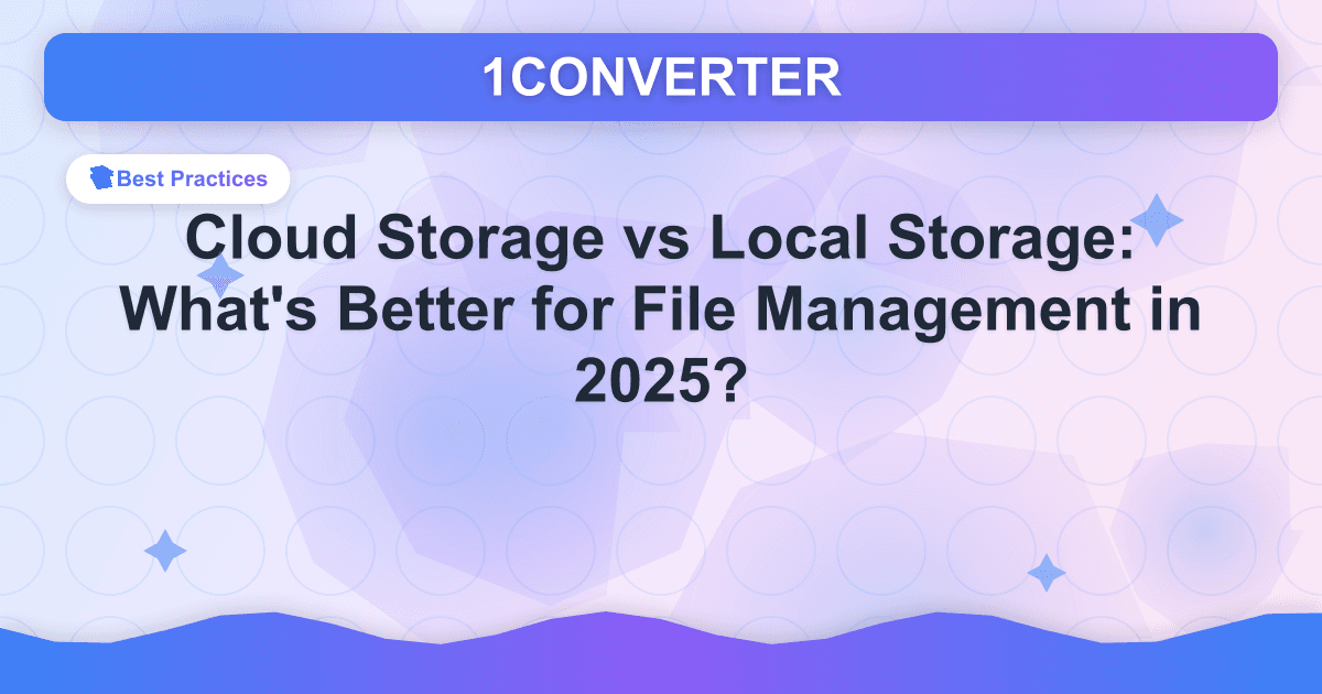 Stockage cloud vs stockage local : quoi - Best Practices guide on 1CONVERTER blog