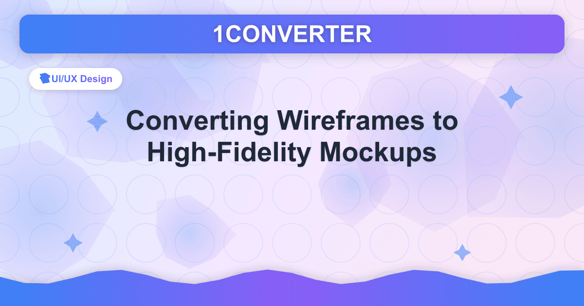 Converting Wireframes to High-Fidelity Mockups - Related article