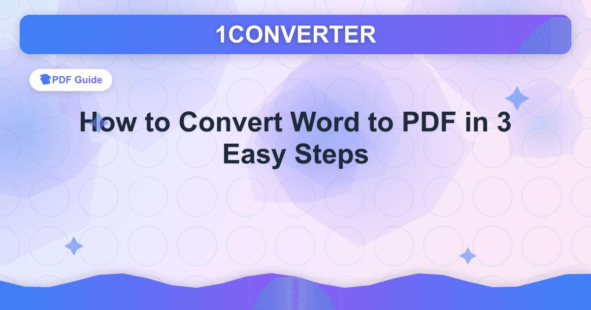 How to Convert Word to PDF in 3 Easy Steps - PDF Guide guide on 1CONVERTER blog