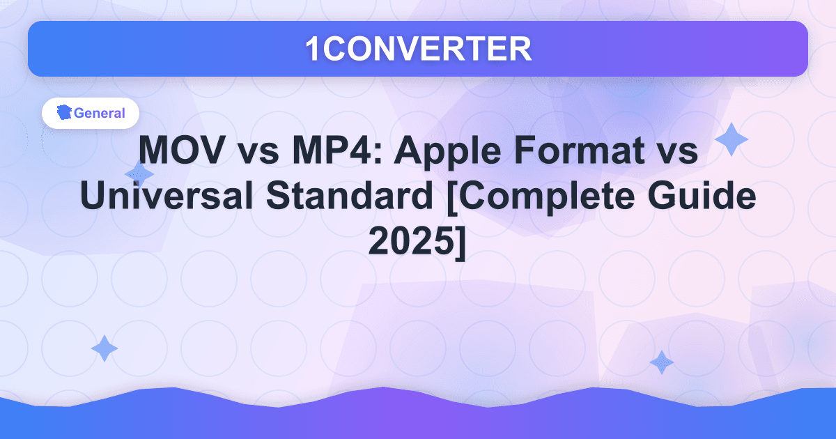 MOV vs MP4: Apple Format vs Universal Standard [Complete Guide 2025] - Related article