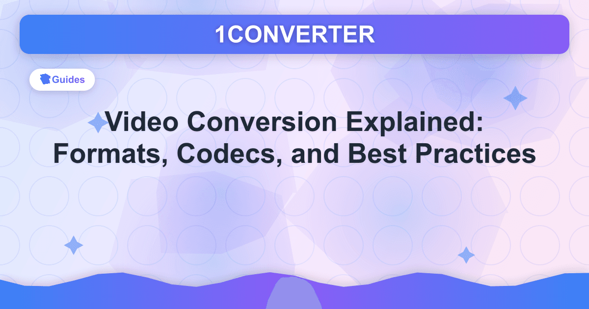 ビデオ変換の説明:フォーマット、コーデック、ベストプラクティス ビデオ変換の説明:フォーマット、コーデック、ベストプラクティス - Guides guide on 1CONVERTER blog