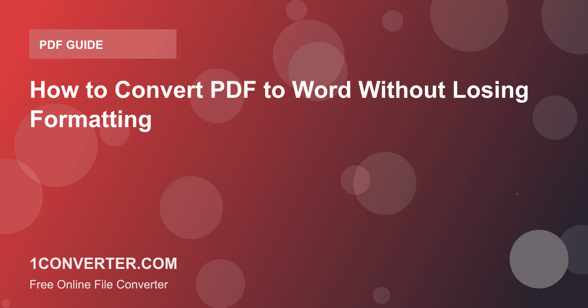 Convert PDF to Word