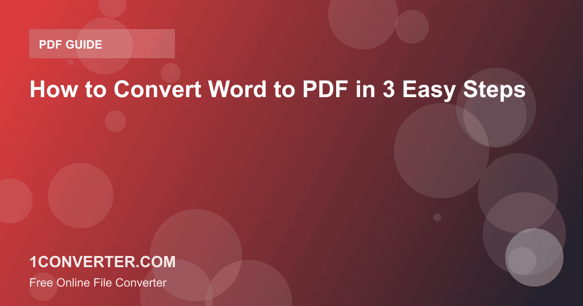 Convert Word to PDF