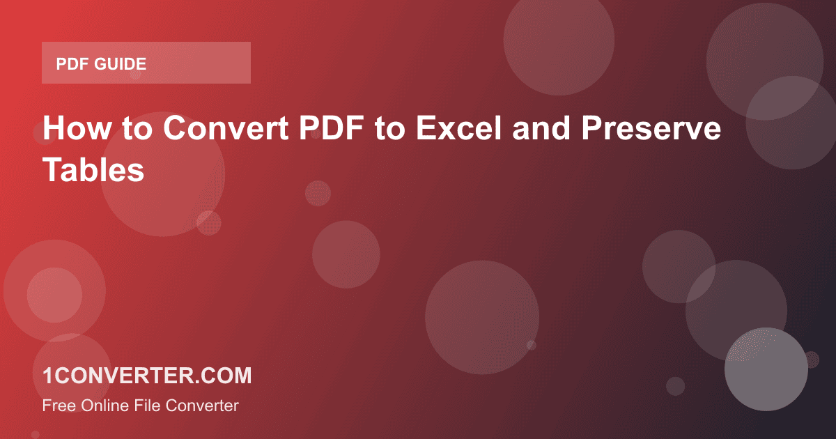 Convert PDF to Excel
